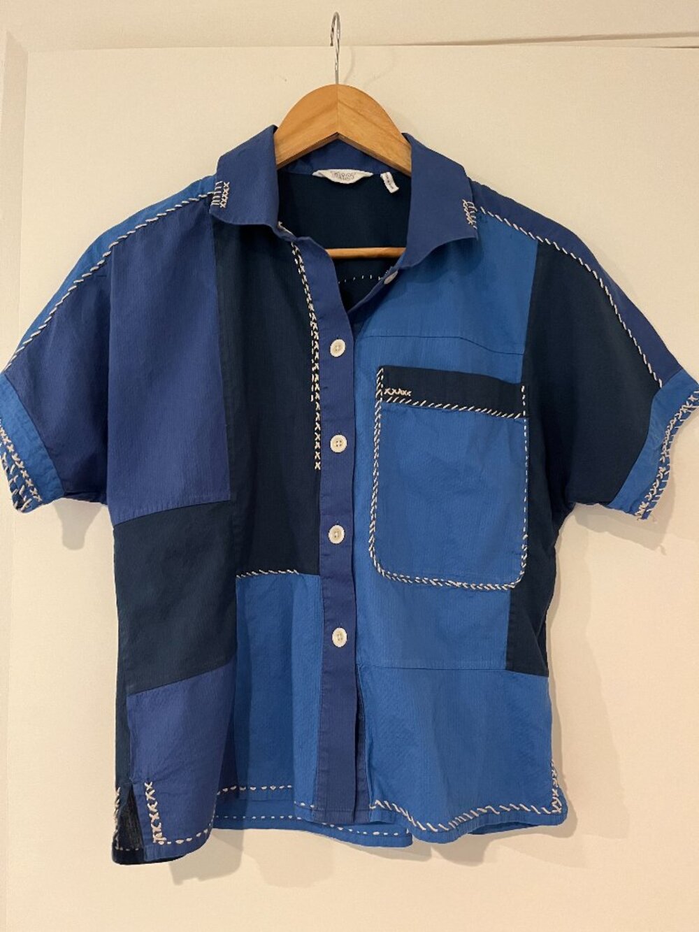 TOAST Women's Blue and Navy Button Up